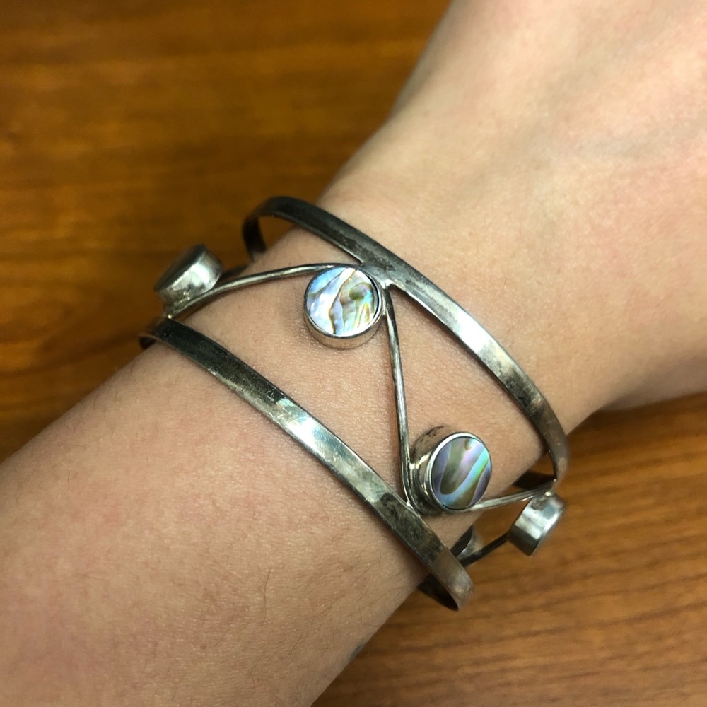 Vintage Mexican alpaca bracelet